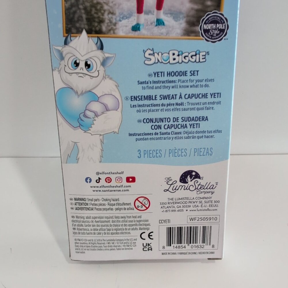 NEW! Claus Couture Elf on the Shelf Clothing Yeti Monster Hoodie Set Outfit - Picture 4 of 5